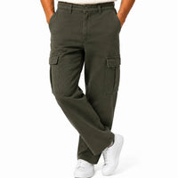 Classic Straight-Leg Olive Green Cargo Pants
