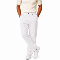 Relaxed Fit Straight-Leg Off-White Chino Trousers