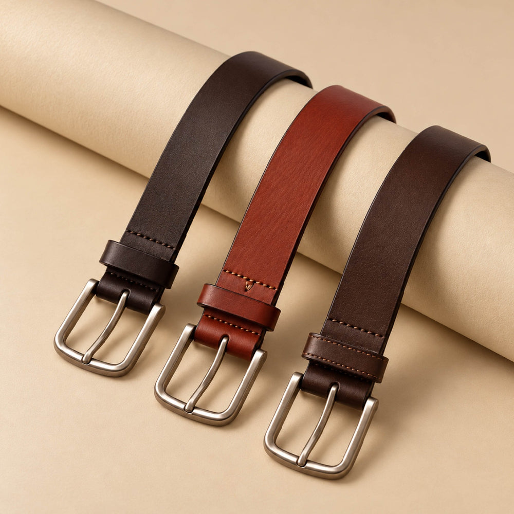 Classic Genuine Leather Belt Trio