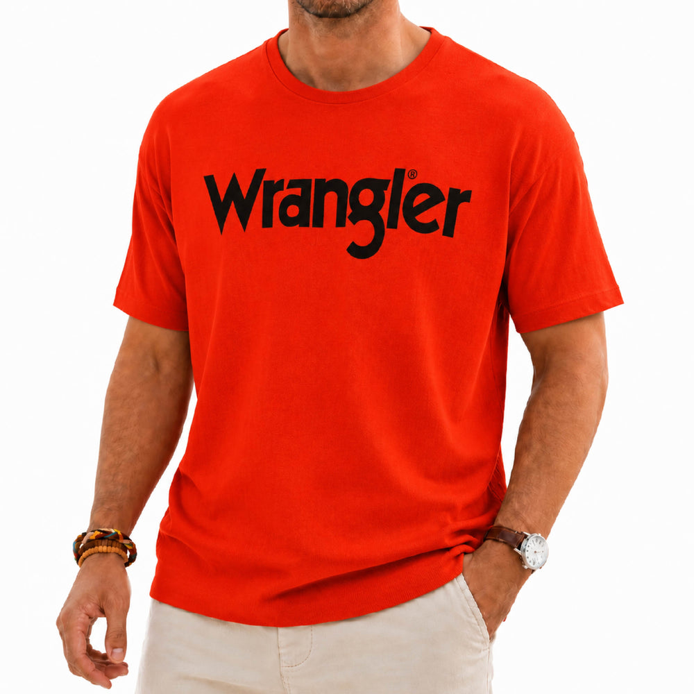 WRANGLER Classic Chest Logo Bright Red T-Shirt