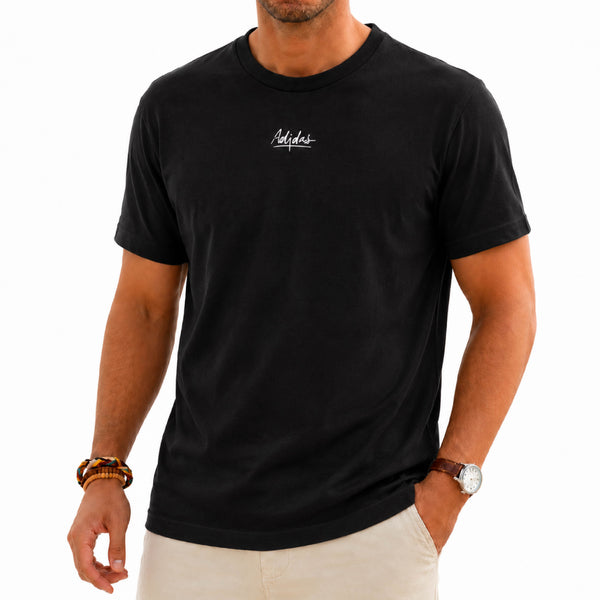 ADIDAS Center Script Logo Black T-Shirt