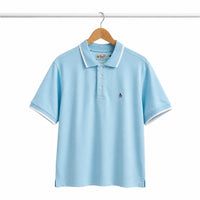 An Original Penguin Tipped Collar Sky Blue Polo Shirt