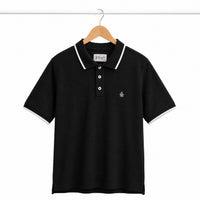 An Original Penguin Tipped Collar Black Polo Shirt