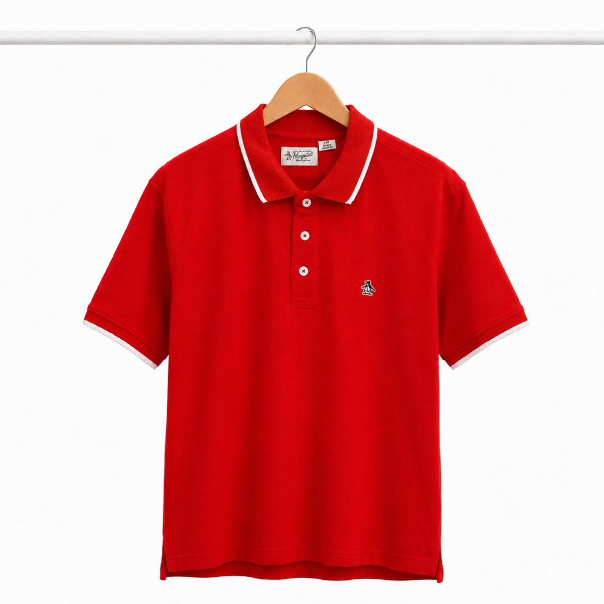 An Original Penguin Tipped Collar Red Polo Shirt