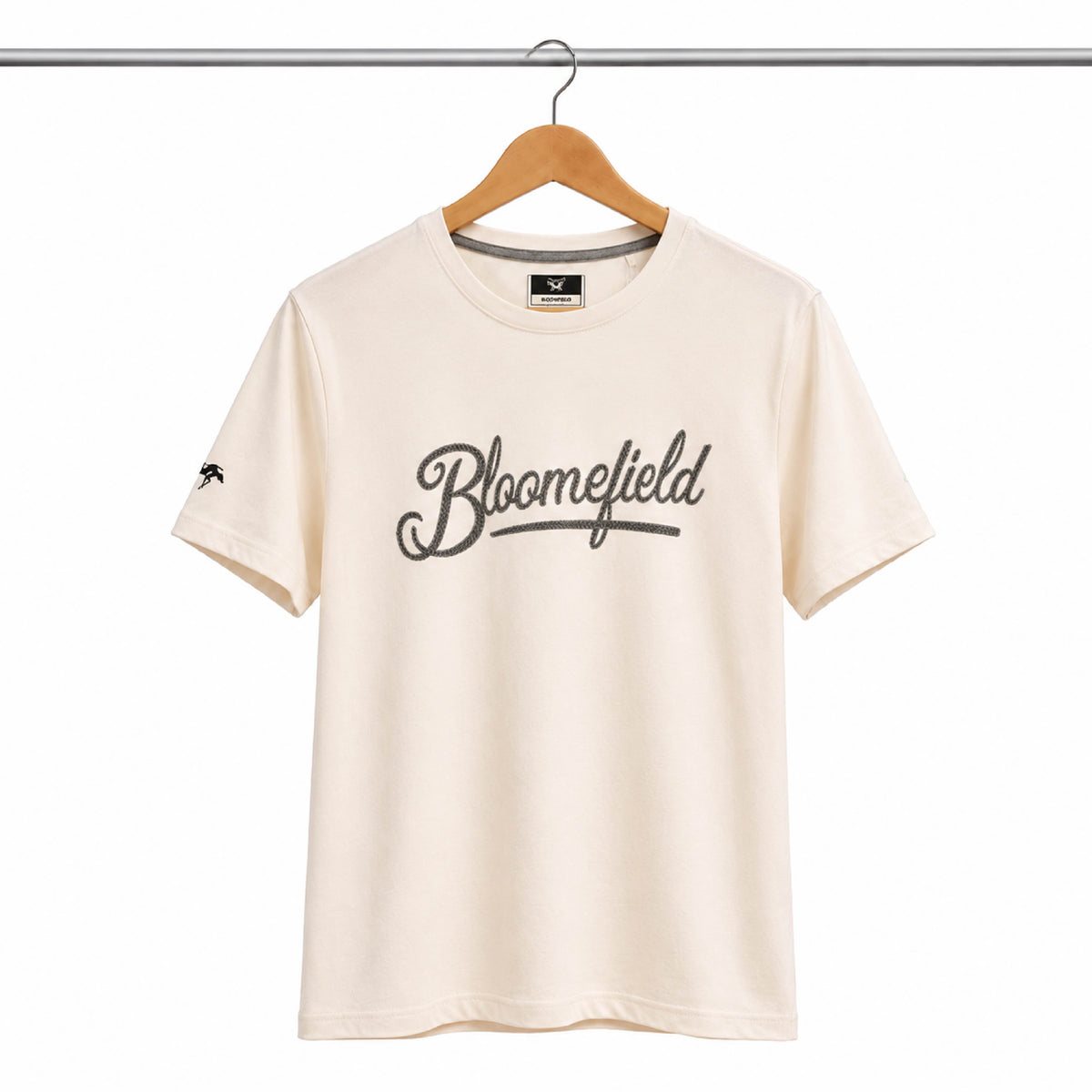 BLOOMEFIELD Script Logo Off-White T-Shirt