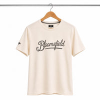 BLOOMEFIELD Script Logo Off-White T-Shirt